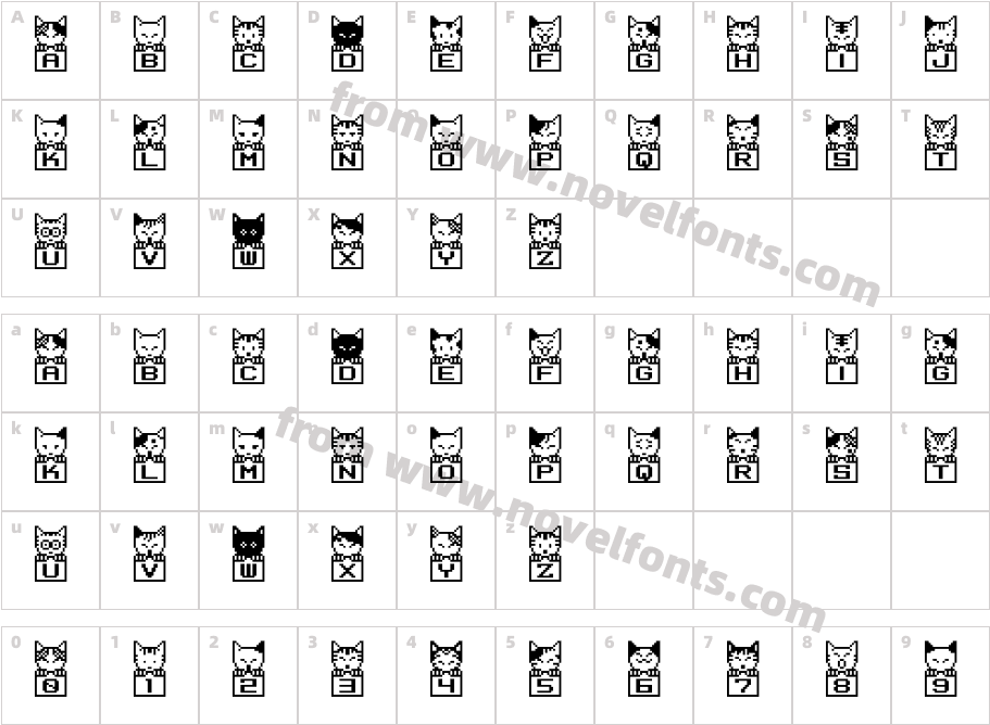 BM neco A29Character Map