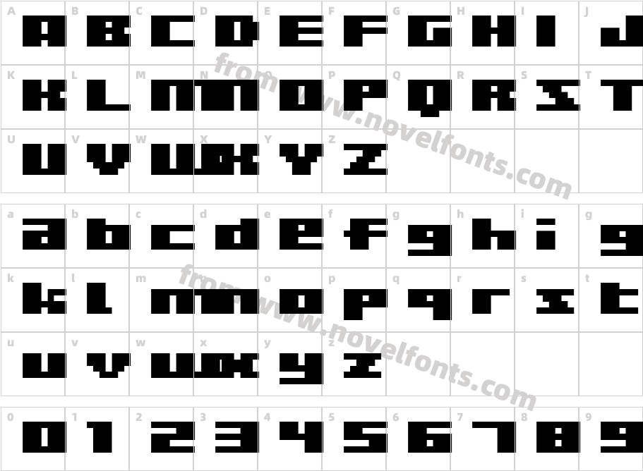 BM rizer A6Character Map