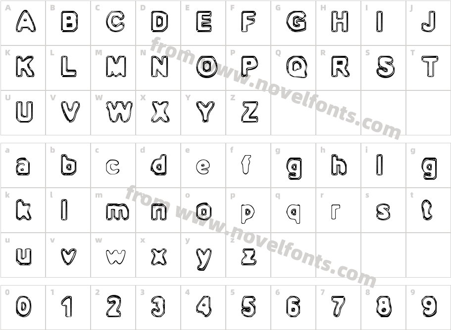 BN-Outer LineCharacter Map