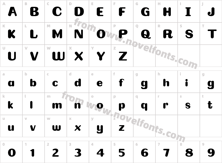 BOLDERCharacter Map