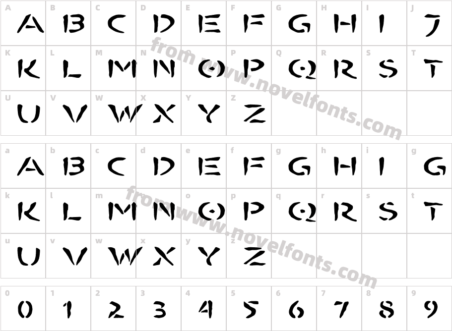 BOMBORACharacter Map