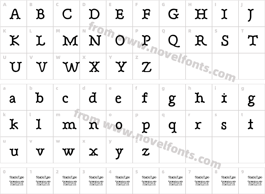 BONEBASTICCharacter Map