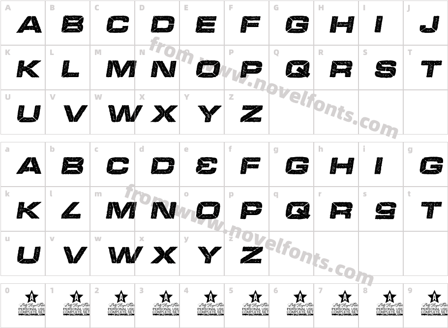 BOOKER ITALIC PERSONAL USE Bold ItalicCharacter Map