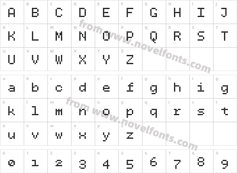 BPdotsPlus-BoldCharacter Map