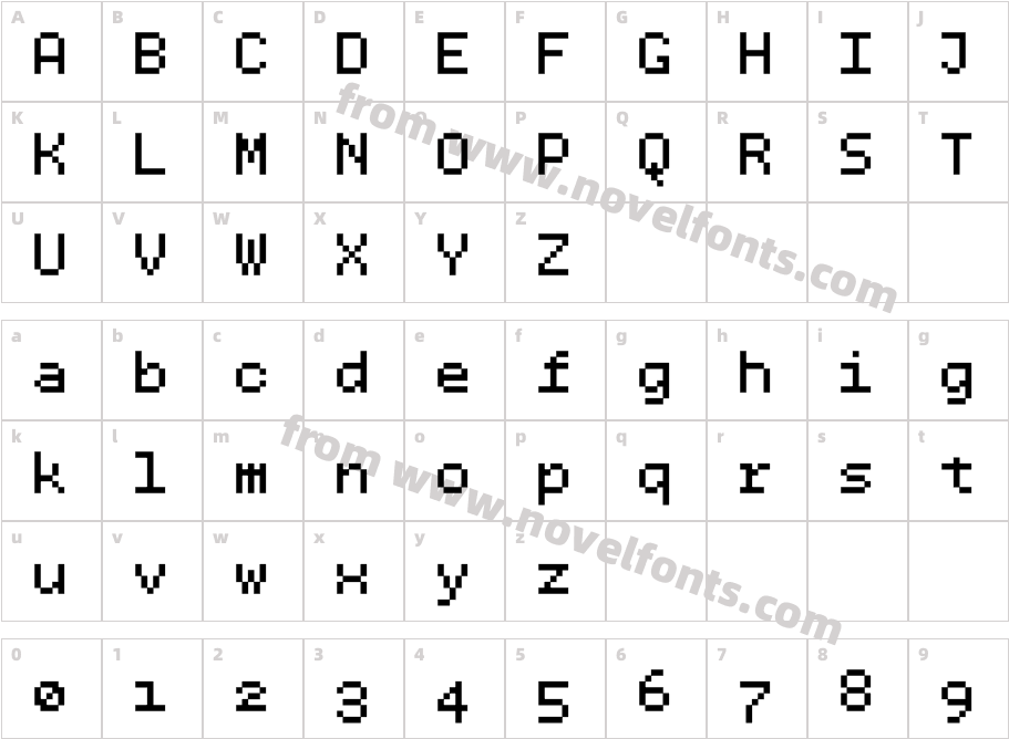 BPdotsSquares-BoldCharacter Map