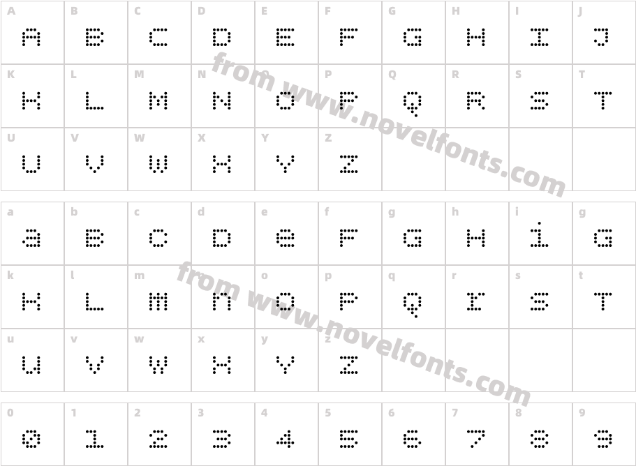 BPdotsUnicaseCharacter Map