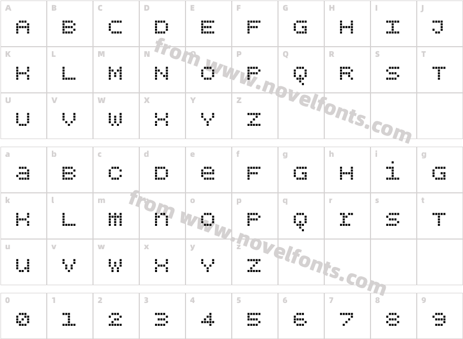 BPdotsUnicaseSquareCharacter Map