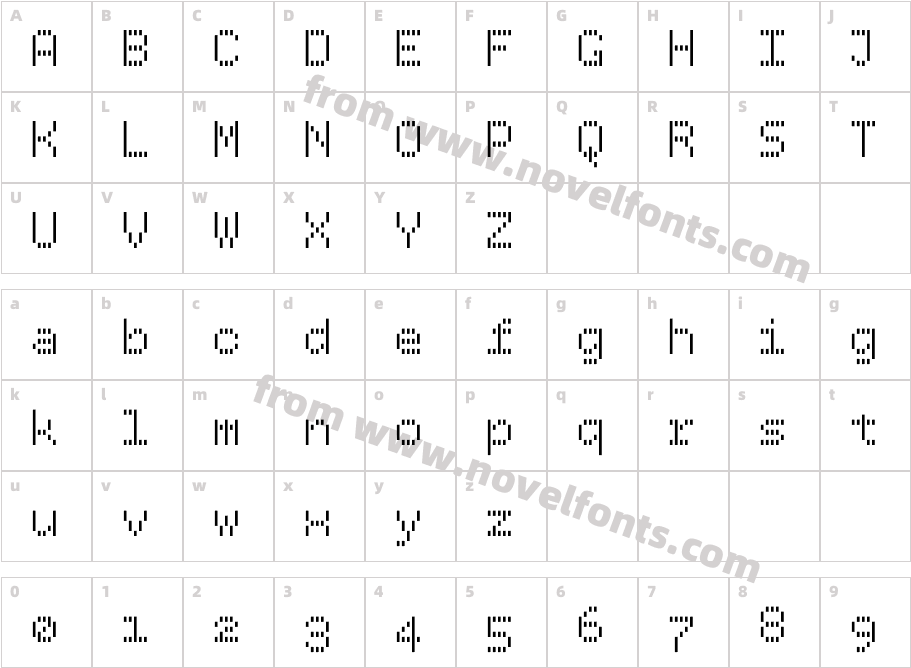 BPdotsVertical-BoldCharacter Map