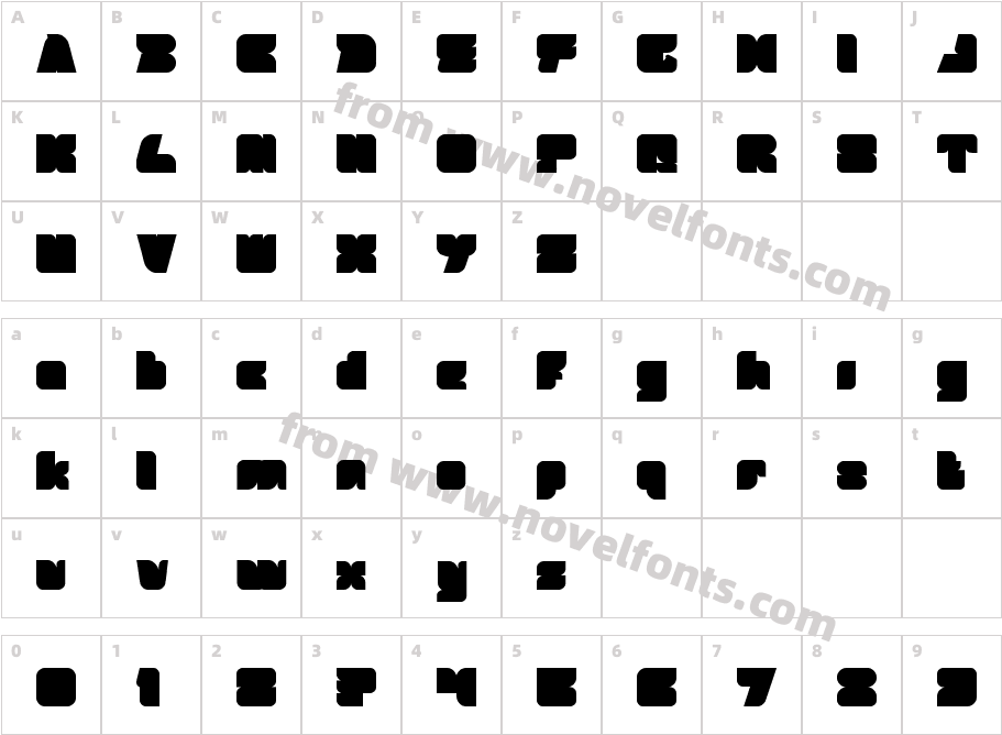 BROWN FOXCharacter Map