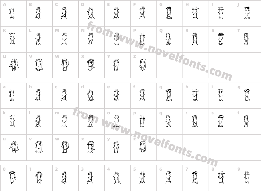 BUEN CHICO 1Character Map