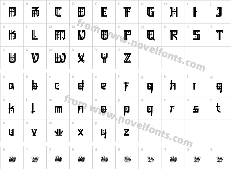 BUKAMA Personal UseCharacter Map