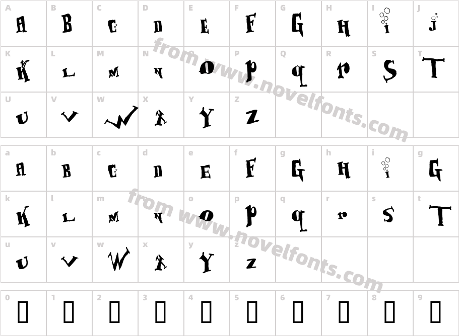 BabOonjaZzbaSsoOnCharacter Map