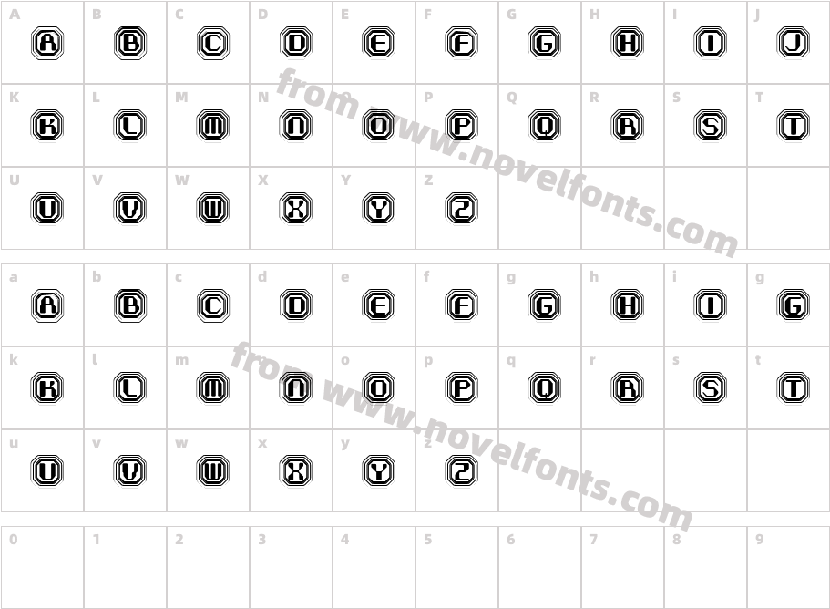 Baby Capitals RegularCharacter Map