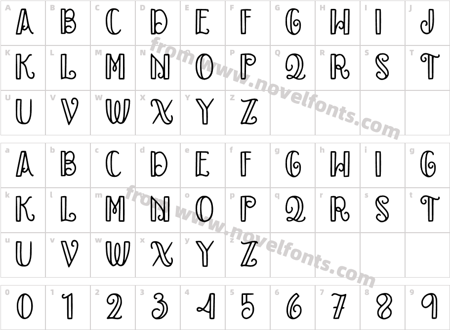 Baby Mayora SlabCharacter Map