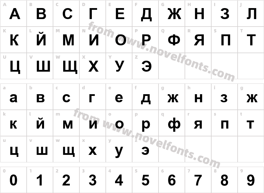 973-CAI978Character Map