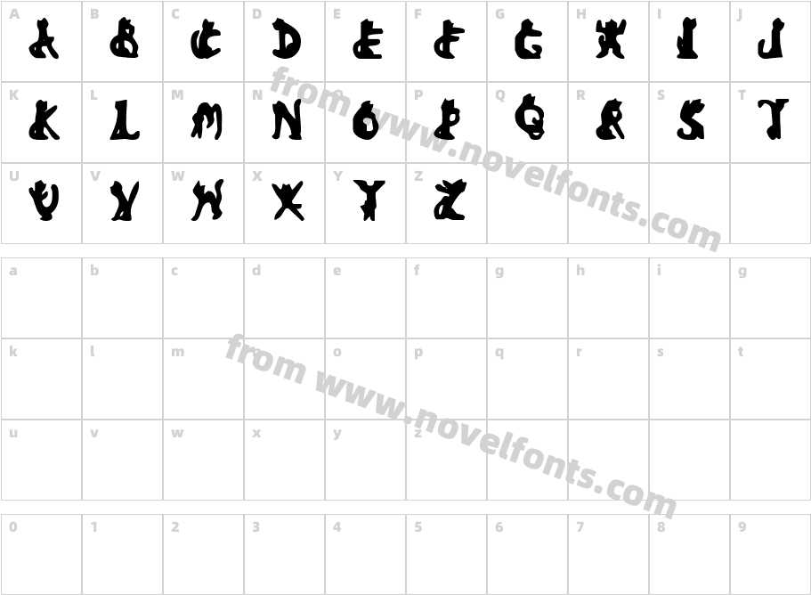 Bad Black CatCharacter Map