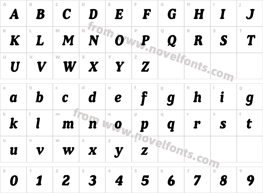 Baggy DEMO ItalicCharacter Map