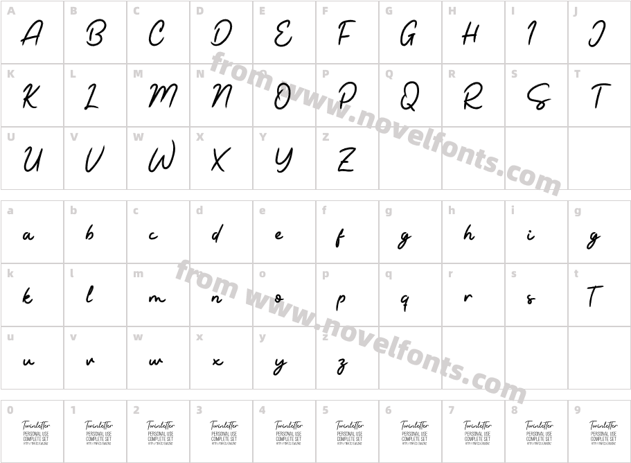 Baginda Personal UseCharacter Map