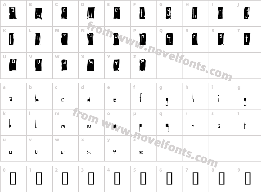 BagladyCharacter Map