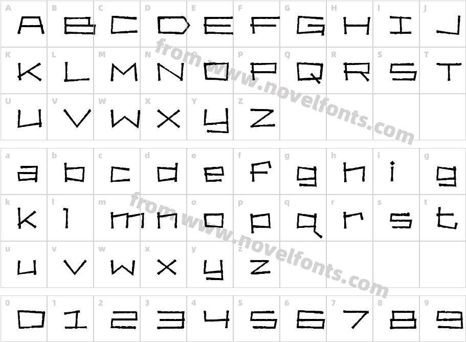 Bahama SlimCharacter Map