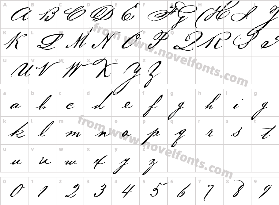 BakerScriptCharacter Map