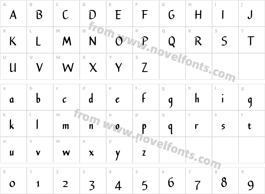 Balboat BoldCharacter Map