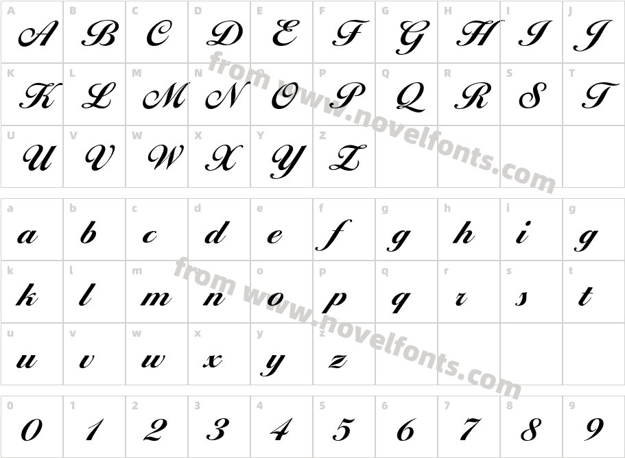 BallantinesScriptEF-BoldCharacter Map