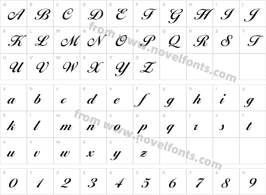 BallantinesScriptEF-DemiBoldCharacter Map