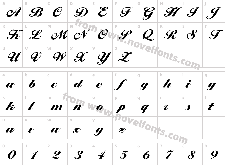 BallantinesScriptEF-HeavyCharacter Map