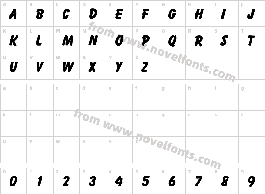 BalloonEF-ExtraBoldCharacter Map