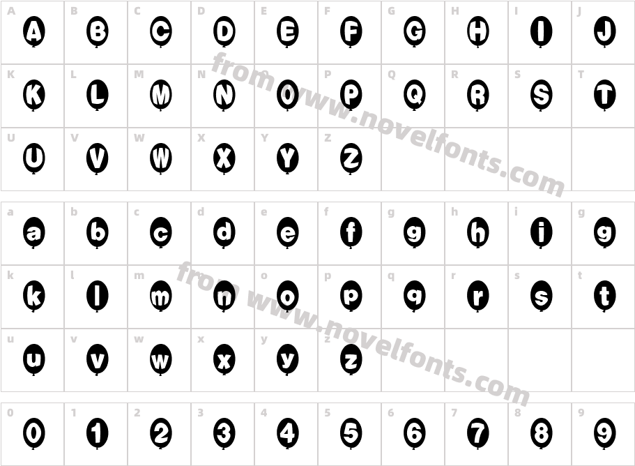 Balloons NormalCharacter Map