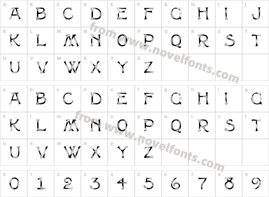 CammyCapsDisplayCharacter Map