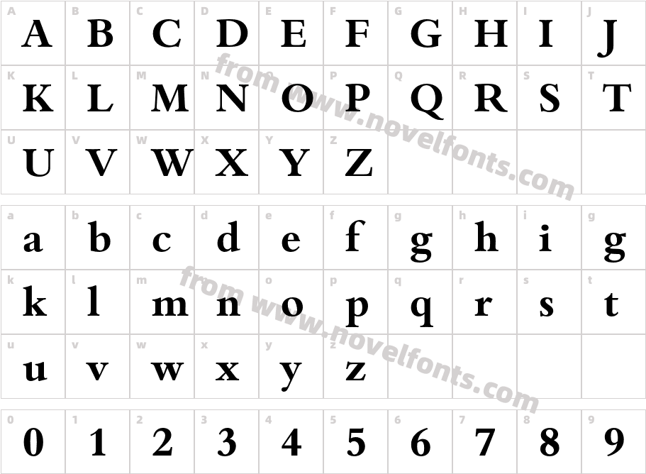 Bamberg-DemiBoldCharacter Map