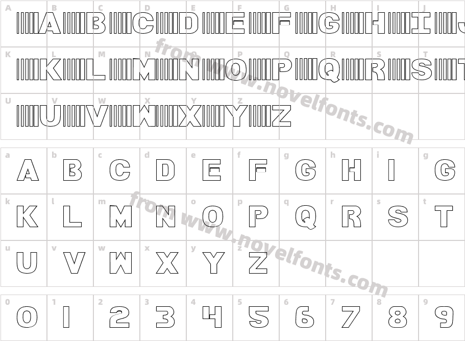 Bamf OutlineCharacter Map