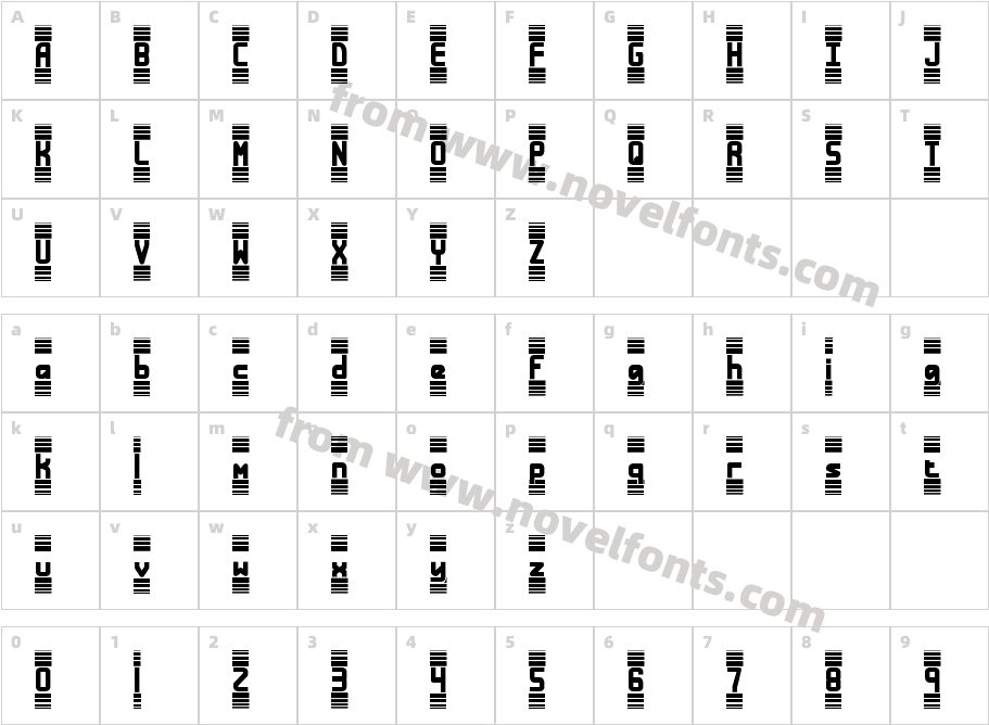 Bandwidth -BRK-Character Map