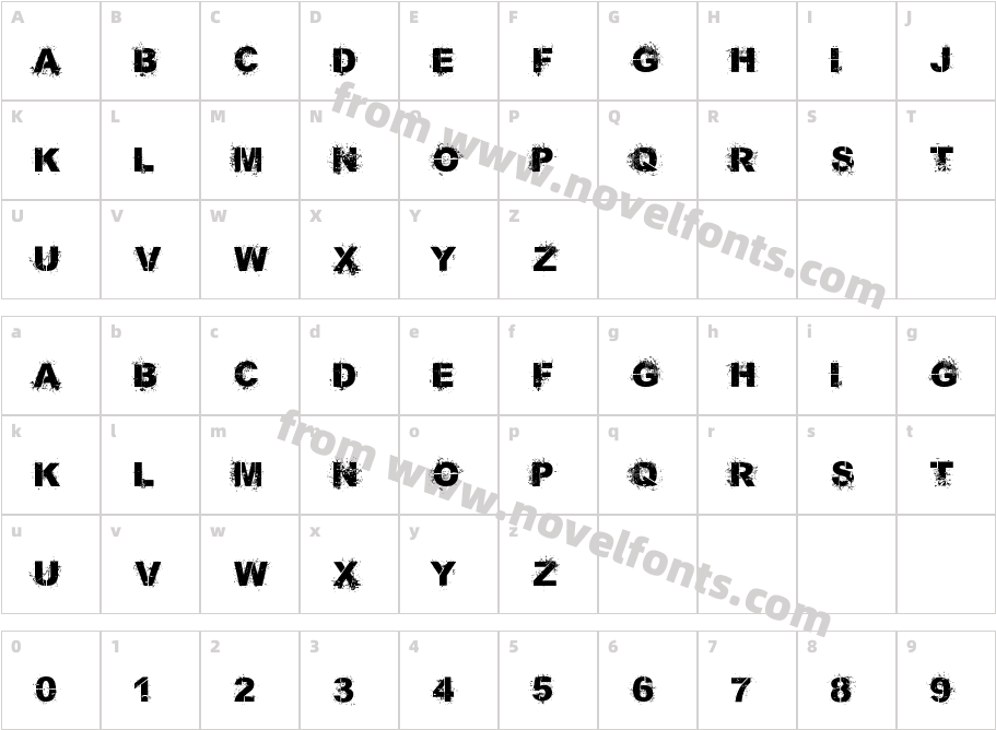 Bang 4 Ya BuckCharacter Map