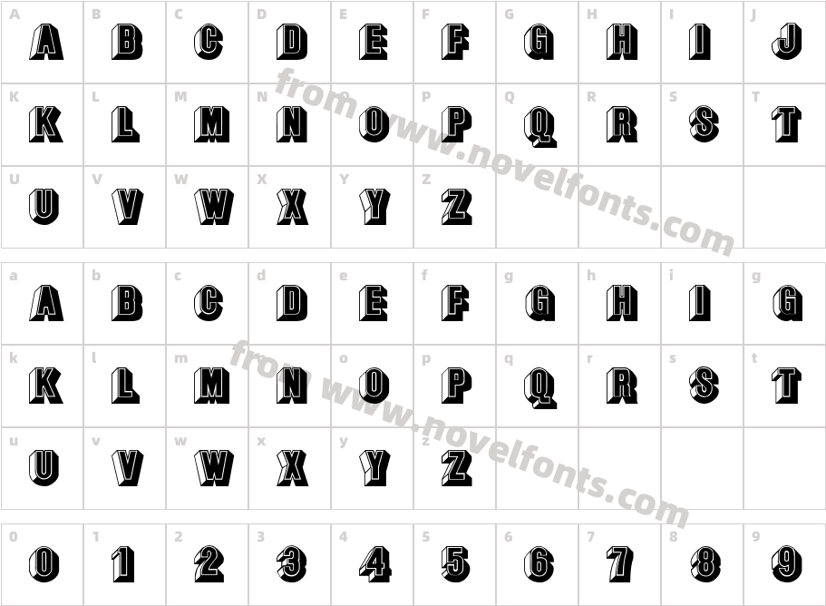 BangstonfatsPlain-NormalCharacter Map