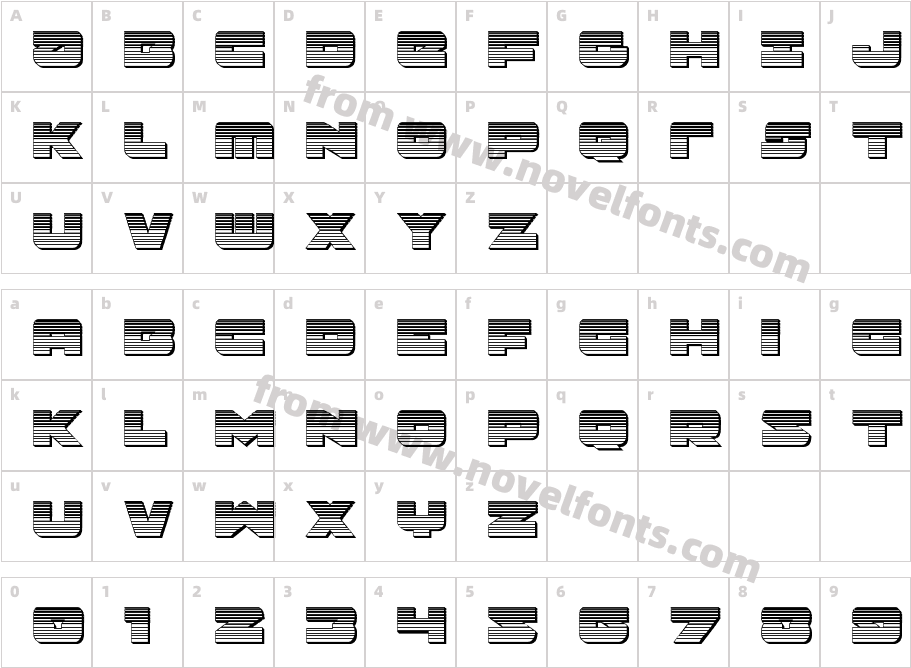 Banjin ChromeCharacter Map