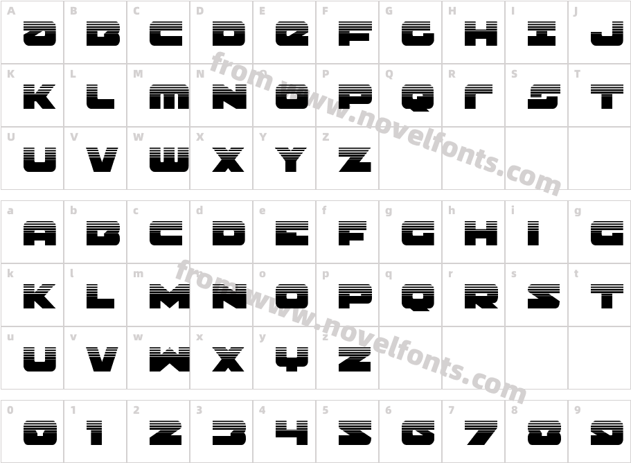 Banjin HalftoneCharacter Map