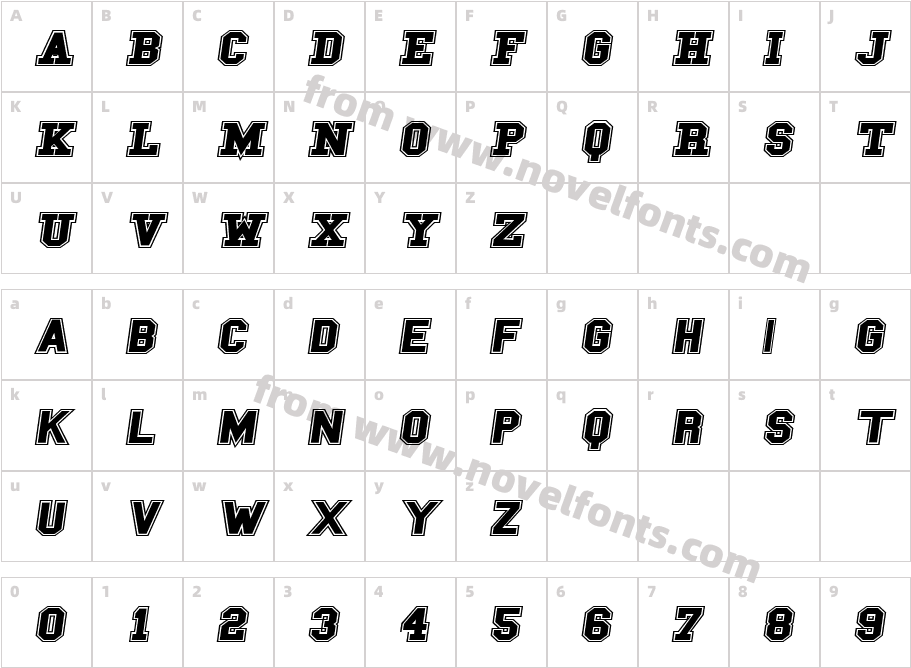 Campus A BoldCharacter Map