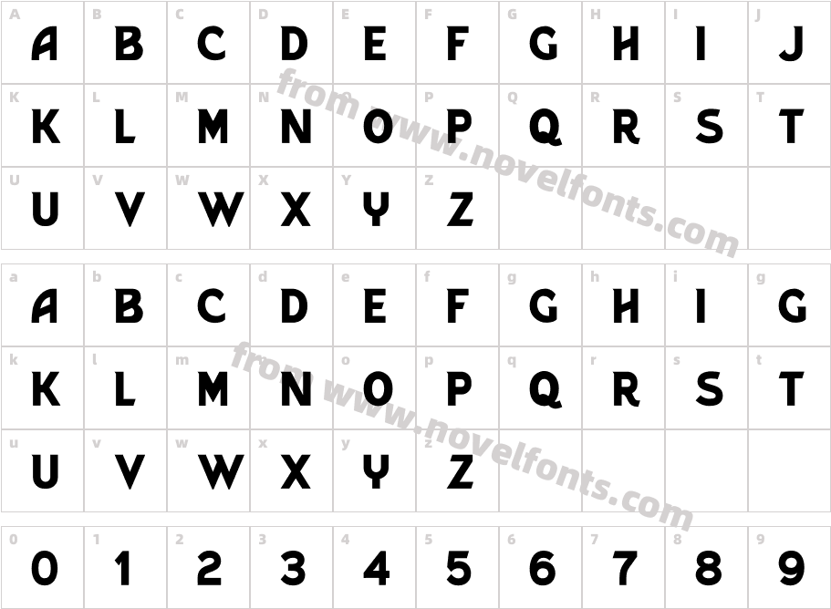 Barlet SerifCharacter Map