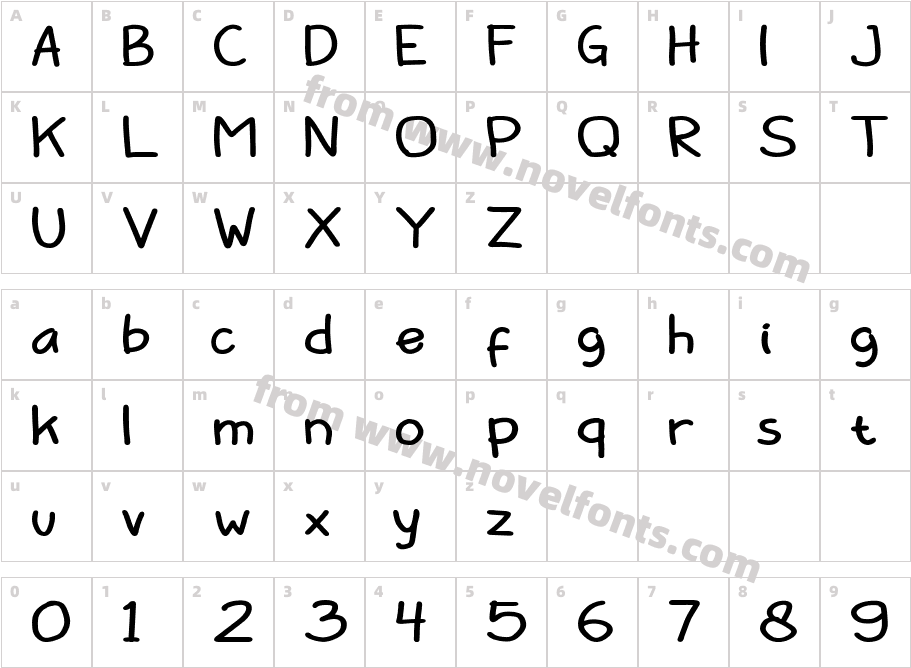 Barokah_boldCharacter Map