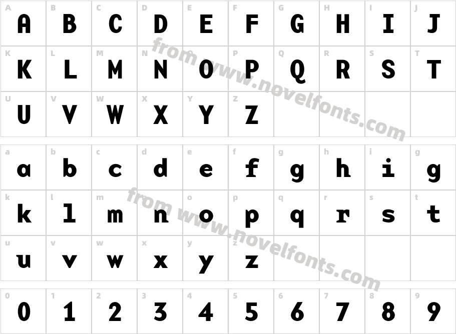 BaseMonoWide-BoldCharacter Map