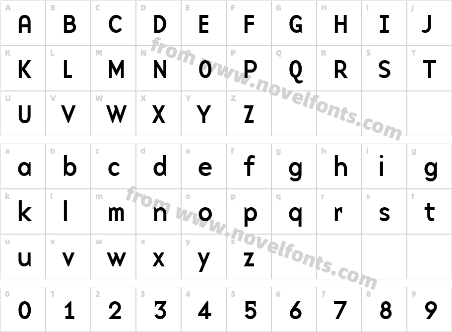 BaseNine RegularCharacter Map