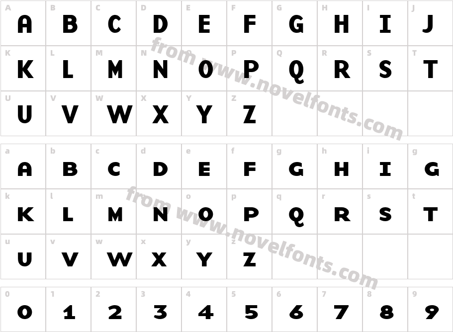 BaseNineSmallCaps BoldCharacter Map