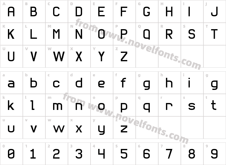 Basic Sans Serif 7Character Map