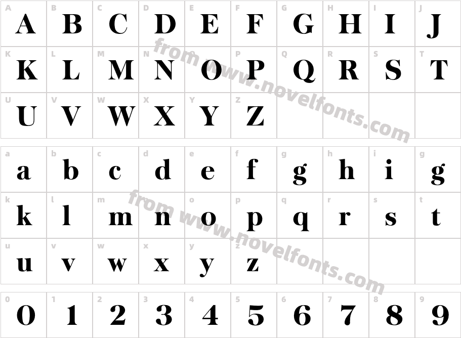 Basker-ExtraBoldCharacter Map