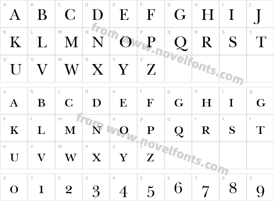 Baskerville Small Caps SSi Small CapsCharacter Map