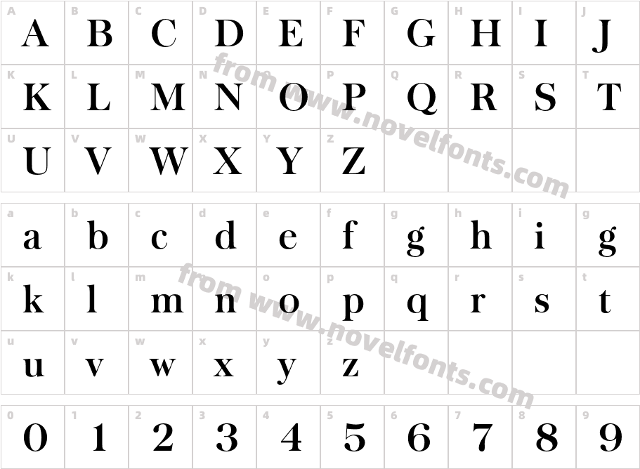 Baskerville-DemiBoldCharacter Map