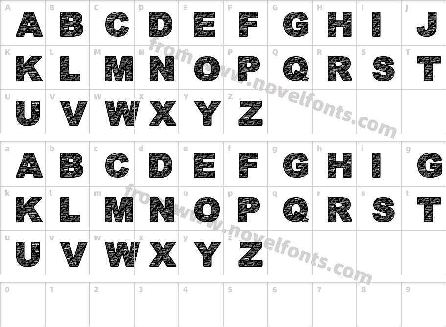 BatikFont1Character Map